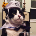 Customed Pet Sailor Outfit Navy Hat Cats Dogs